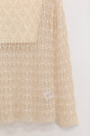 SWAYING/KNIT hollow eyelet long-sleeved top (two pieces) SW24SS1T54 apricot PS76
